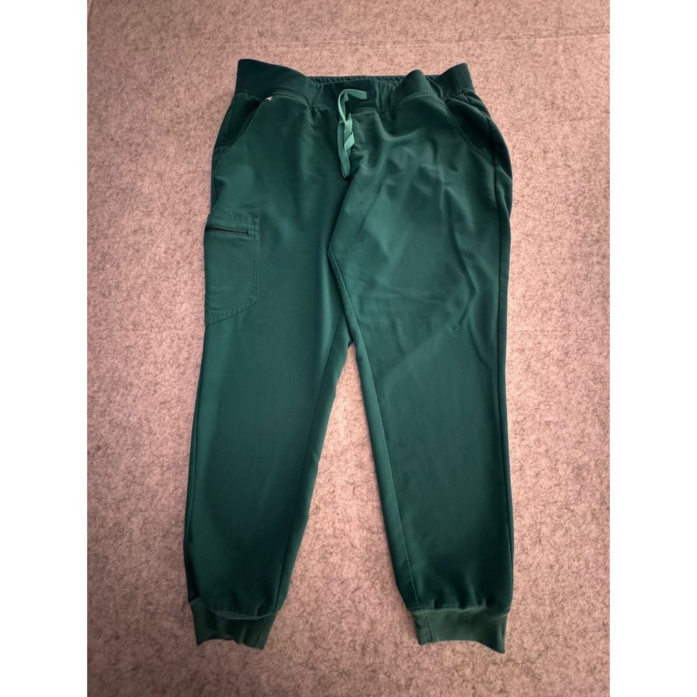 FIGS Zamora Jogger Scrub Pants Womens XL Green Cargo Drawstring W23SW2016